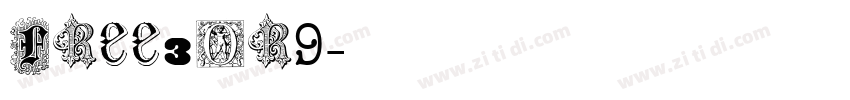 free 3 or 9字体转换